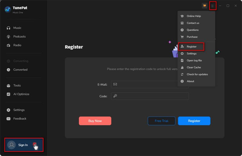 Register Music All-In-One