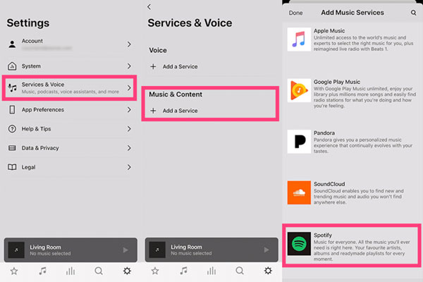 Add Spotify to Sonos on Mobile