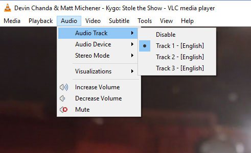 Choose Audio Track and Subtitle in VLC Media Player