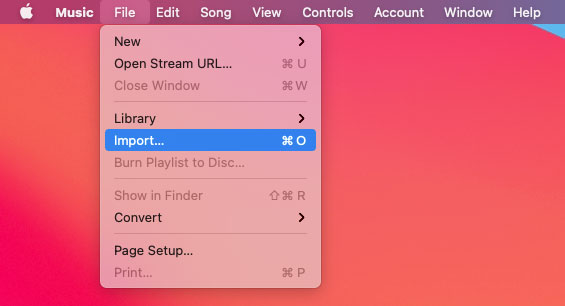 Import songs to Music App