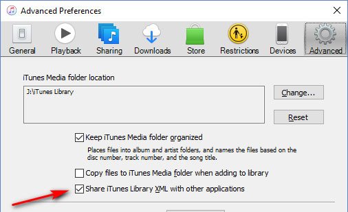 Share iTunes Library XML with Other Applications