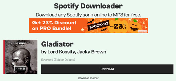 Search result of Soundloaders Spotify Downloader