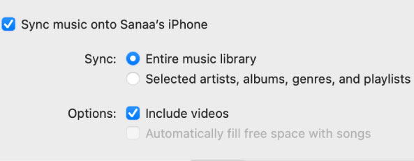 Sync music to iPhone on Mac