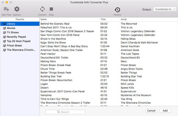 iTunes M4V library